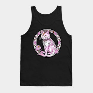 Art Nouveau Kitty Tank Top